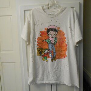Betty Boop Tee With Funky Cut-Outs